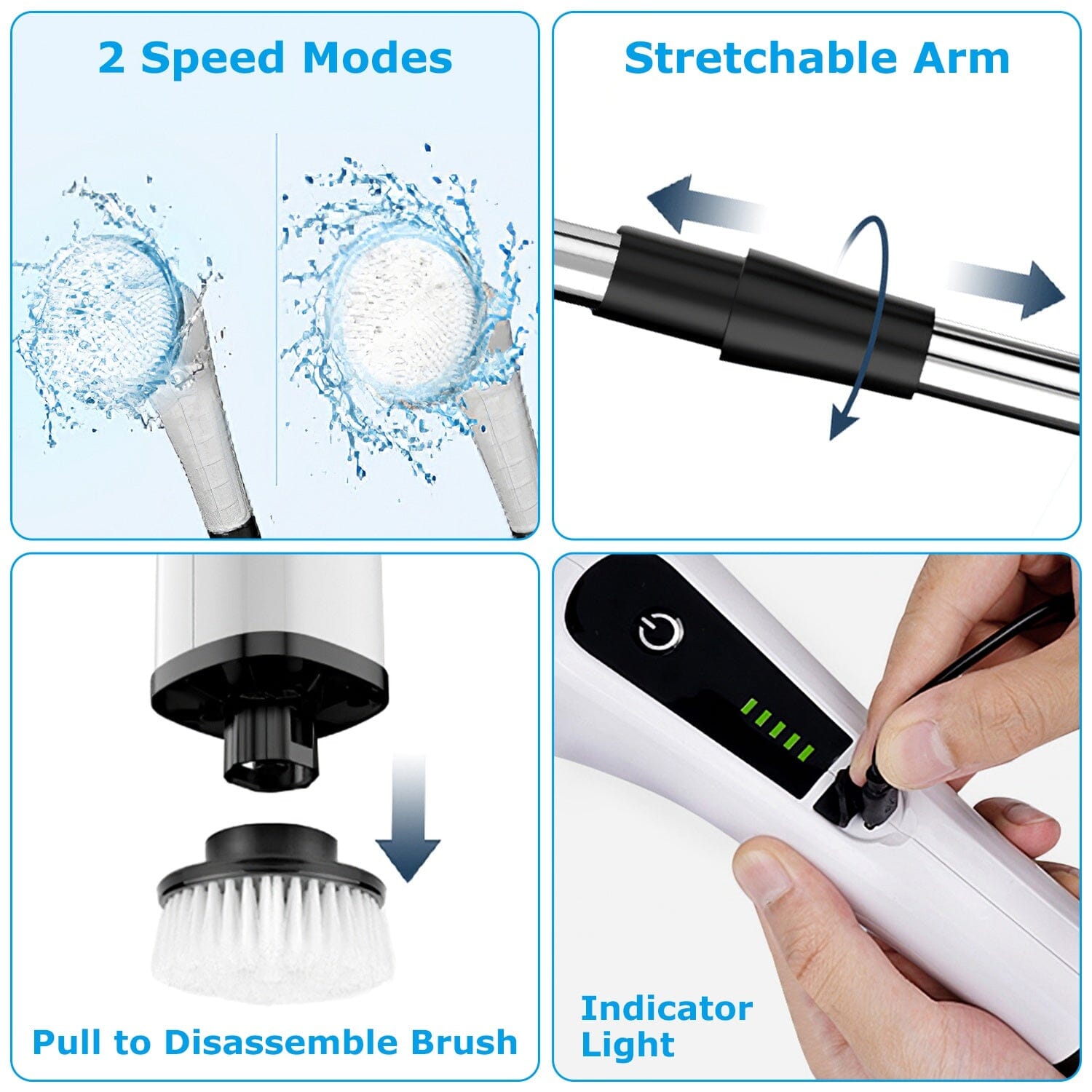 Rechargeable Electric Spin Scrubber 8 Brush Replaceable Heads 2 Speed Buy Cheap Looking For