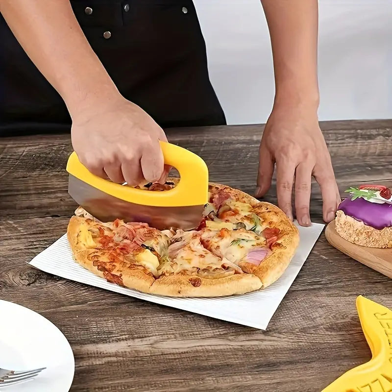 Ultra-Sharp Stainless Steel Pizza Cutter With Rocker Arm Shipping Discount Sale