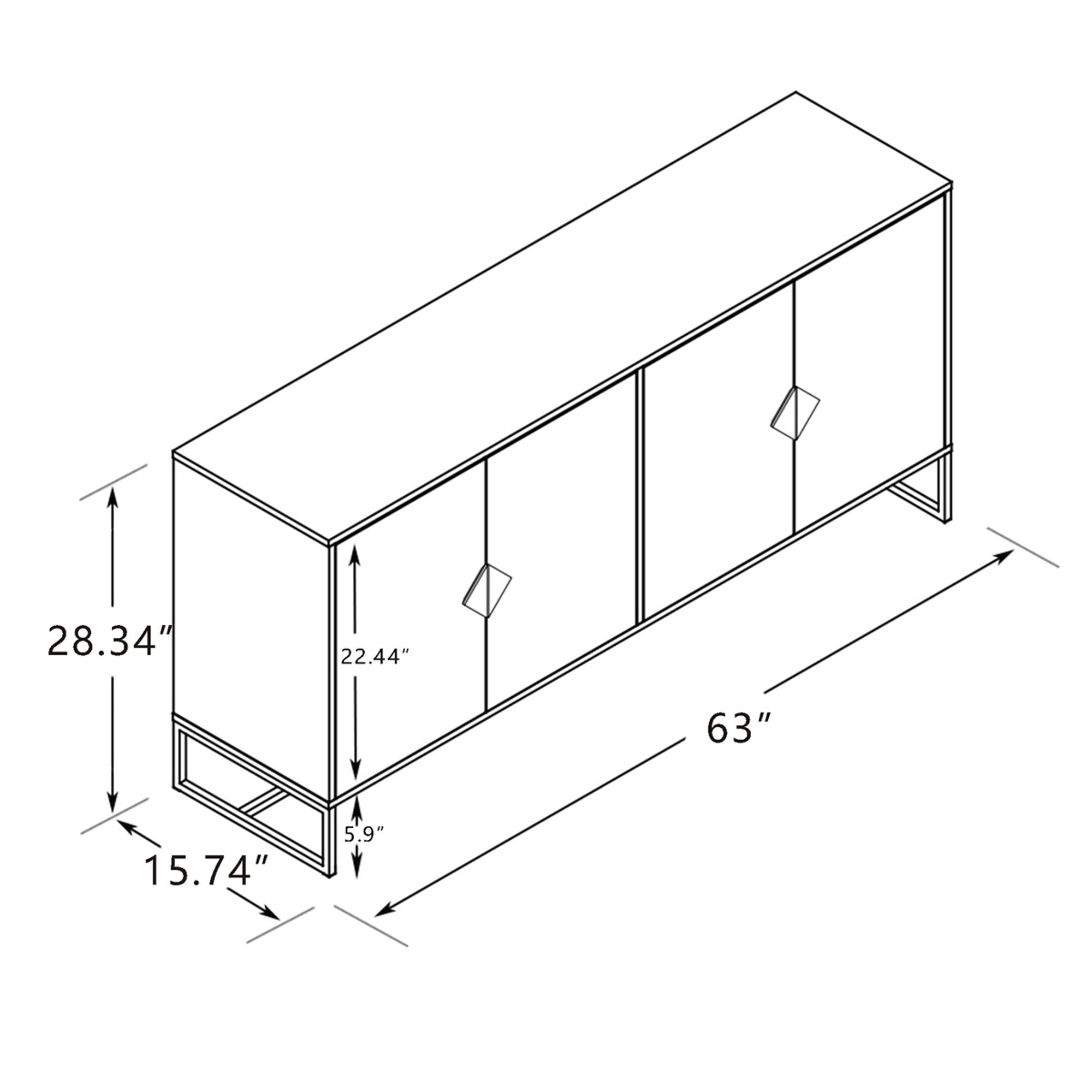 Storage Sideboard Cabinet White New Arrival For Sale