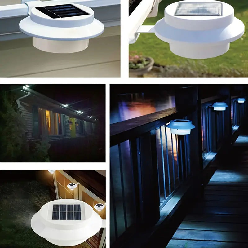 3-Pack: Solar LED Fence Gutter Lights Discount 2025 New