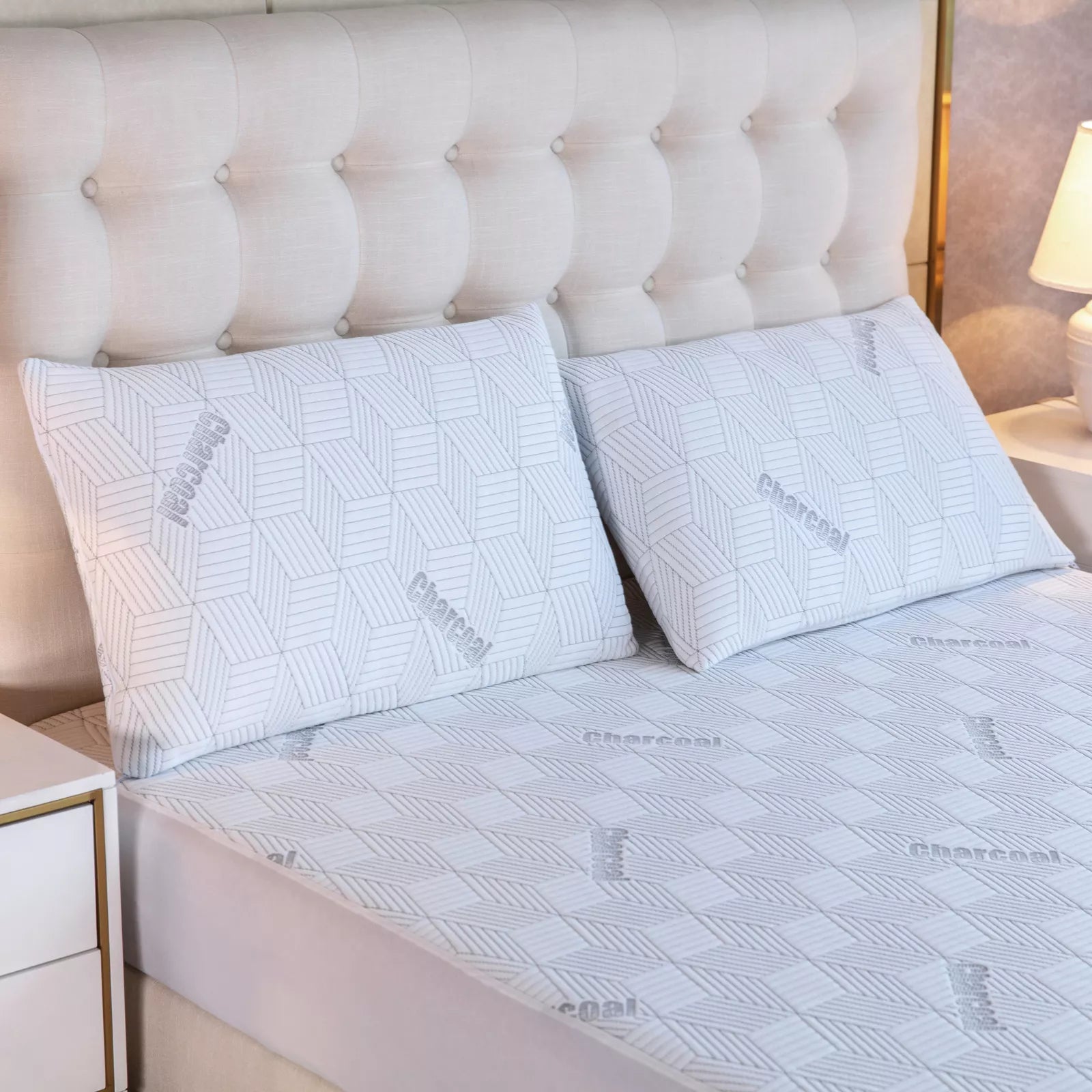 Bibb Home Charcoal Infused Waterproof Mattress Pad Best Seller For Sale