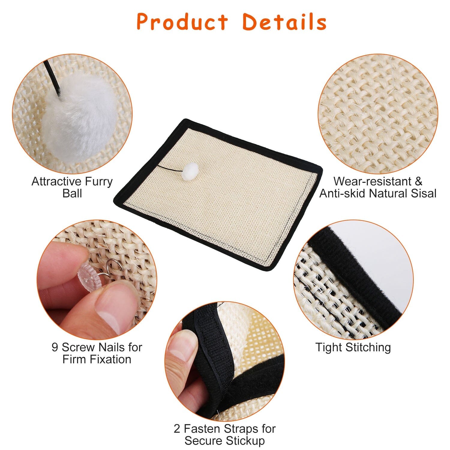 Cat Scratching Pad with 9 Screw Nails Good Selling Online