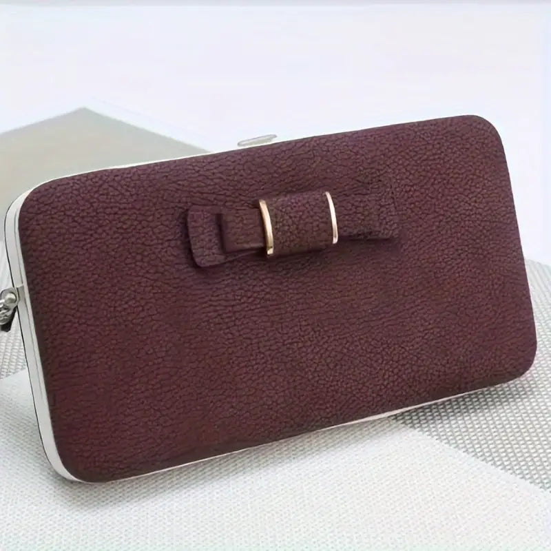 Elegant Bow Decor Phone Wallet Outlet Fashionable