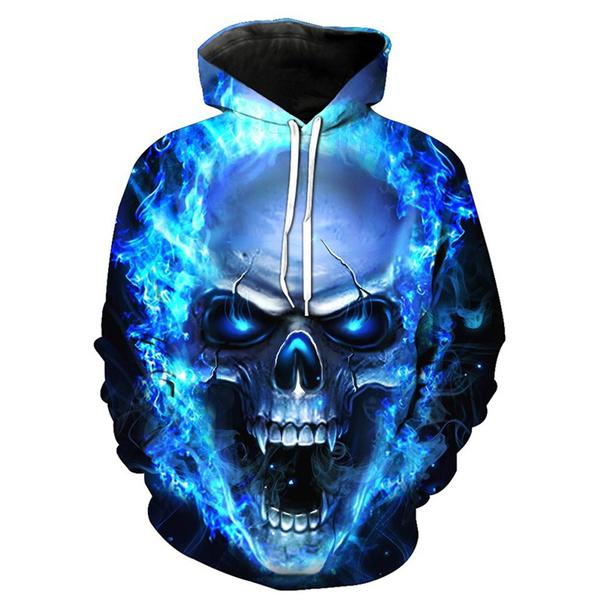 Unisex Characters Skull 3D Printed Hoodies Sale Reliable