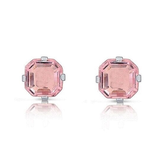 925 1.3 Carat Cz Asscher-cut Sterling Silver Stud Earrings Buy Cheap Eastbay