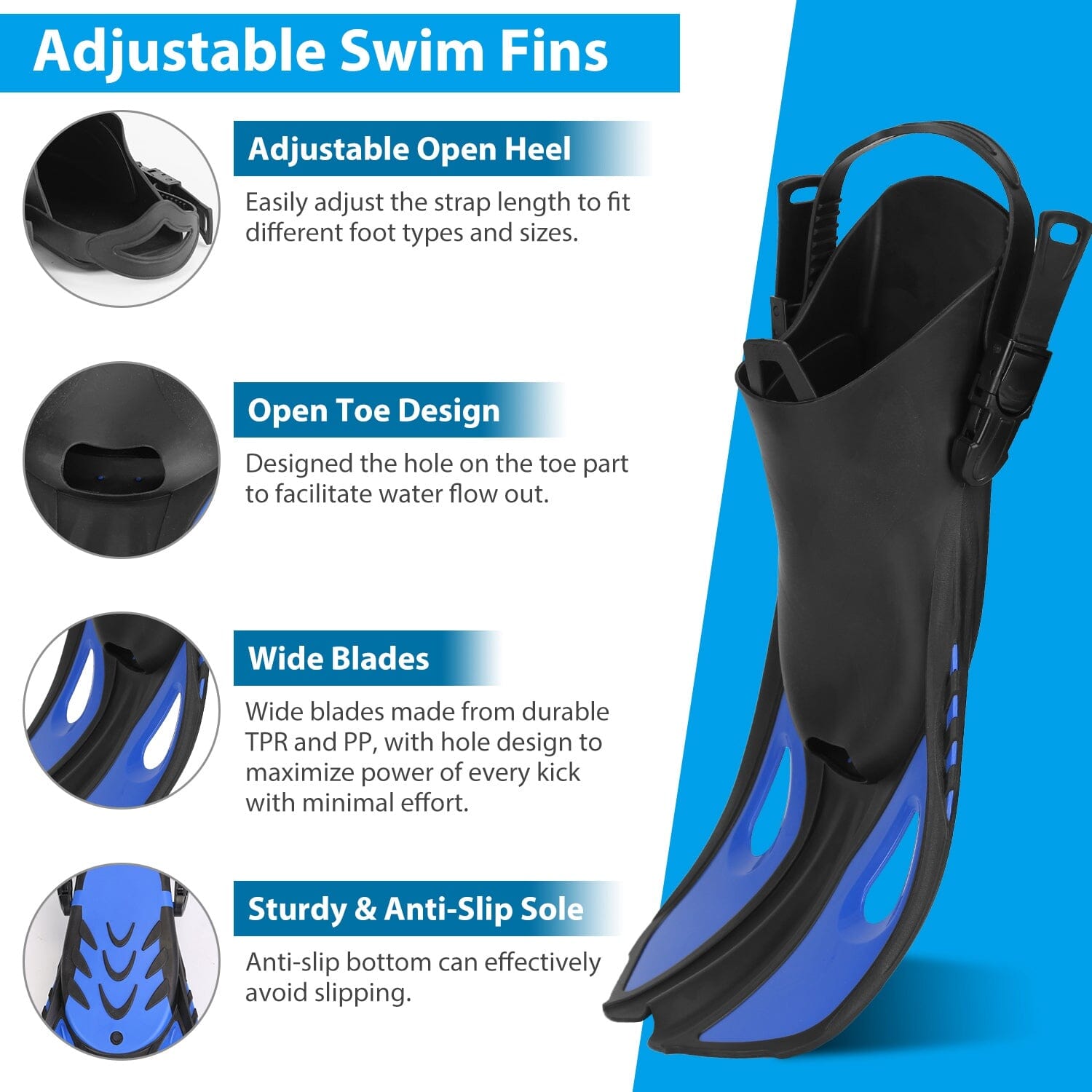 Snorkling Gear Mask Fin Set with Adjustable Swim Fins Cheap Sale Comfortable