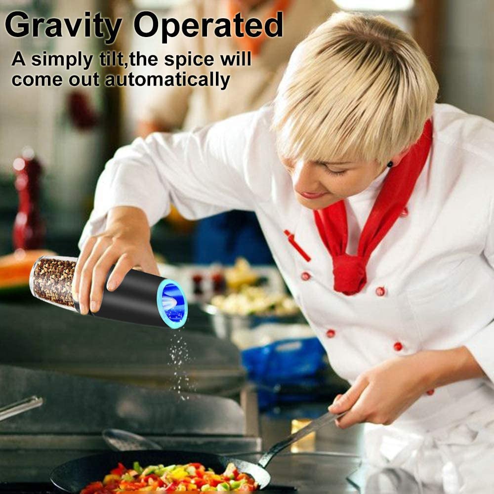 2-Pack: Gravity Electric Salt Pepper Grinder Sale Best Pices