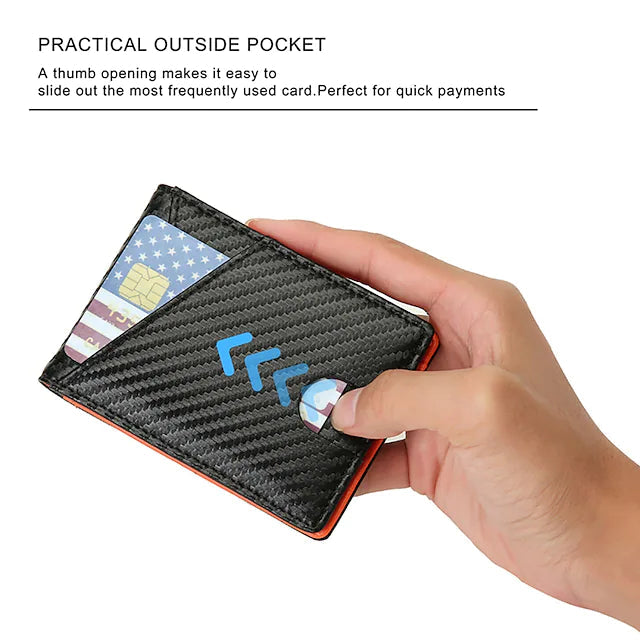 Carbon Fiber Rfid Men Wallets Bi-fold Vallet Billfold Footlocker Finishline Sale Online