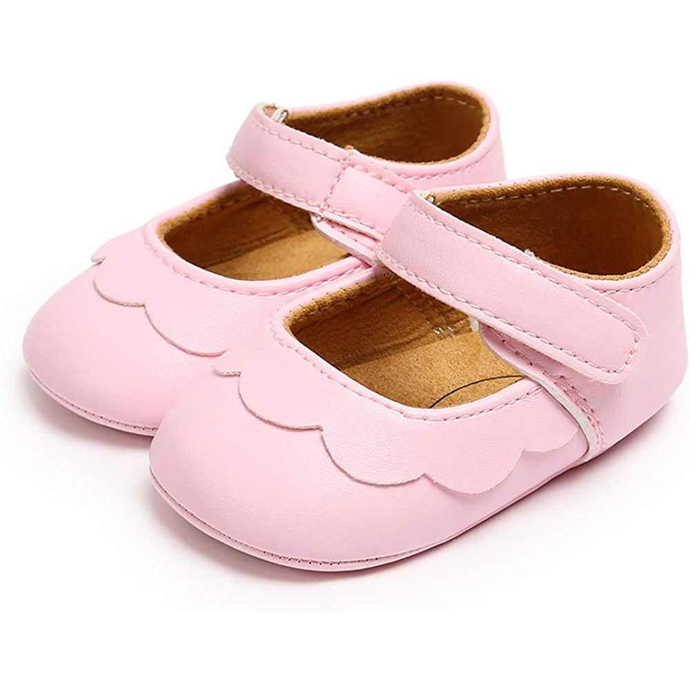 Baby Girls Mary Jane Flats Non-Slip Toddler First Walkers Princess Dress Shoes Sast