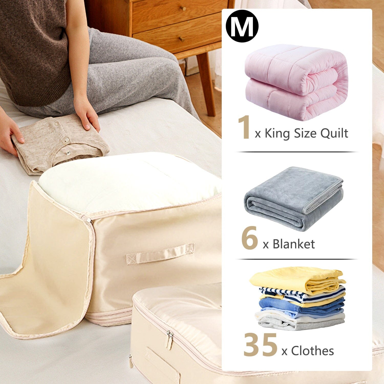 Foldable Storage Bag with Dual Zippers Cheapest Pice Sale Online