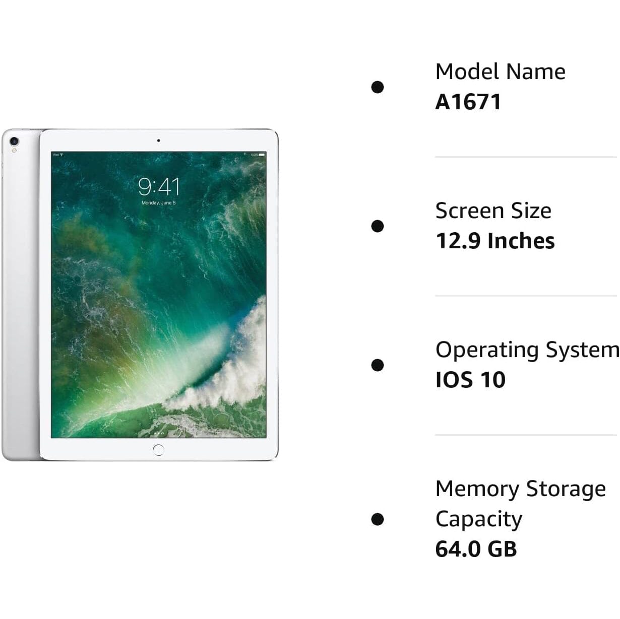 Apple iPad Pro 12.9(2nd Generation) 64GB, Wi-Fi + Cellular (Refurbished) Sale Online Online