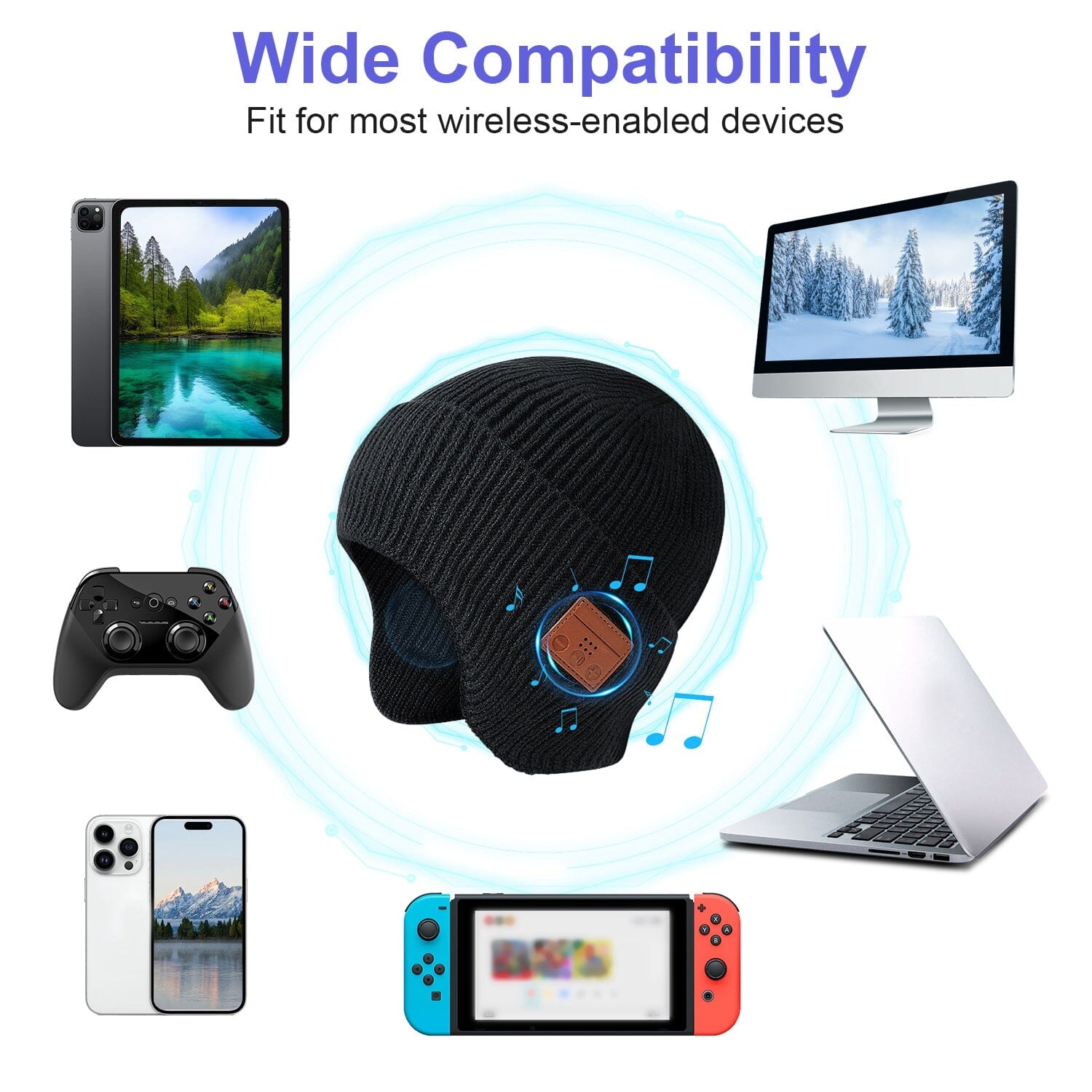 Wireless V5.0 Beanie Hat with Headphones USB Rechargeable Sale Recommend