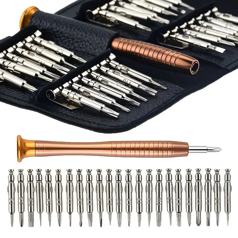 25-Piece Set: Precision Tool Repair Kit with Leather Case In China For Sale