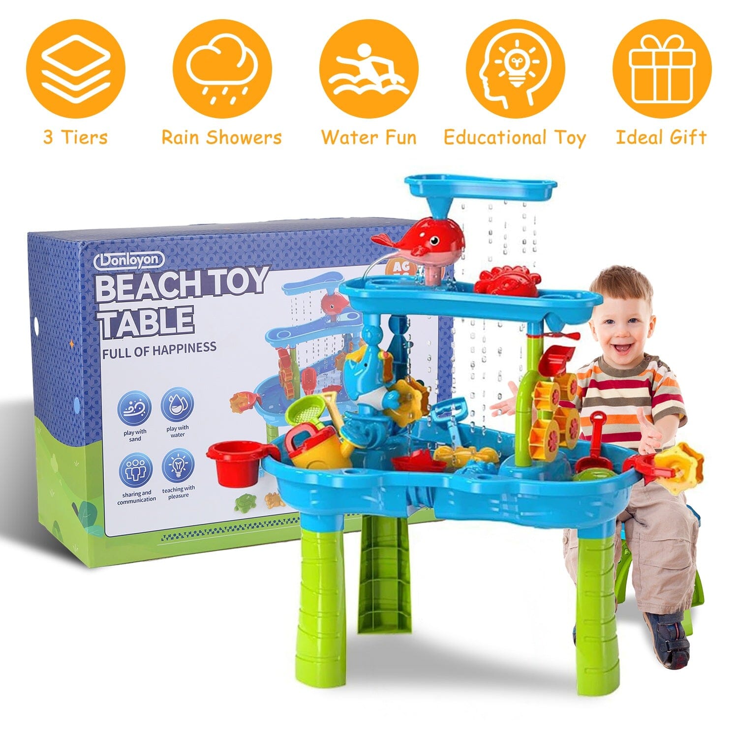 Kids Sand Water Table for 3-6 Years Old Sensory Exercise Friendship Building Sale Shop Offer