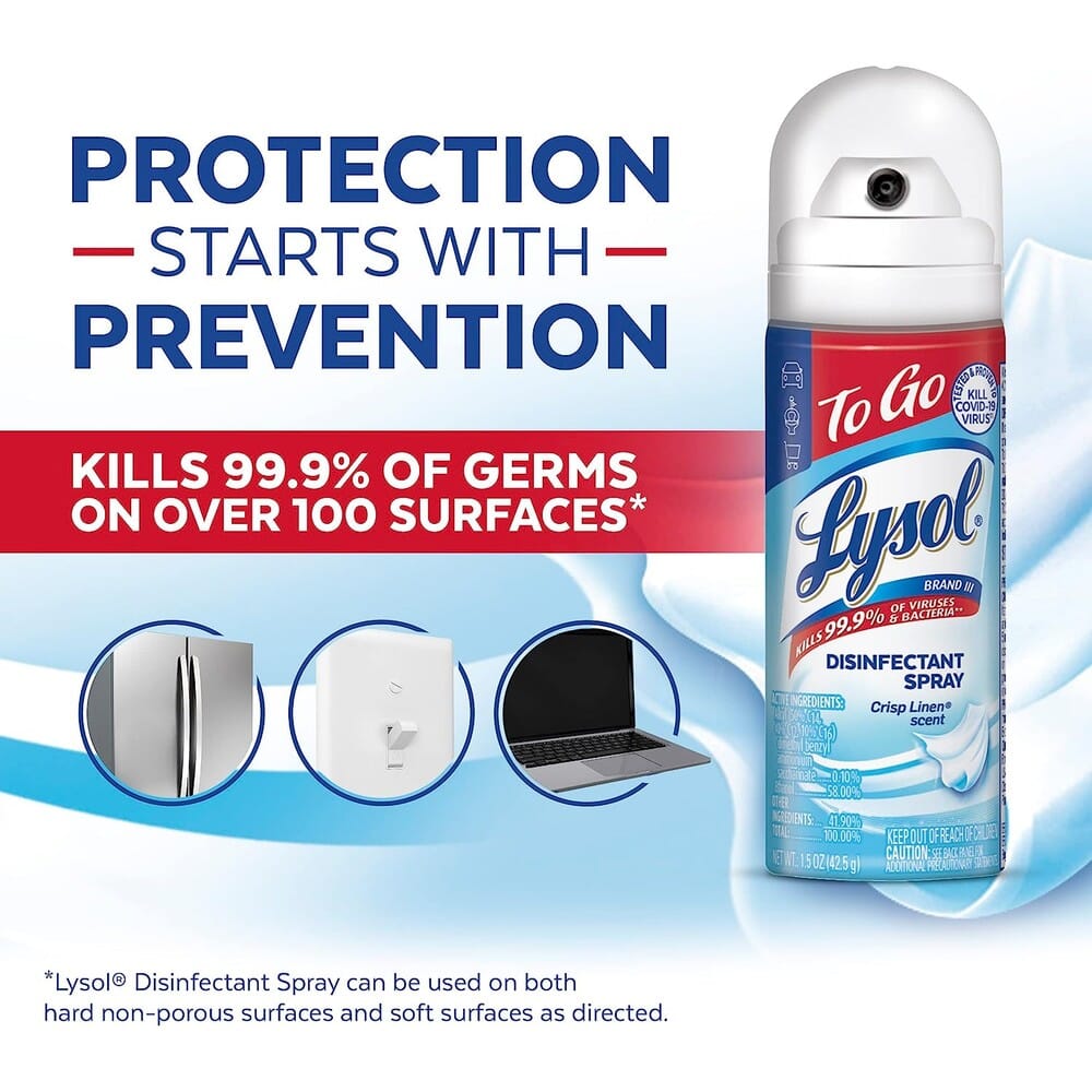 6-Pack: Lysol Disinfectant Spray 1.5 Oz Discount 2025