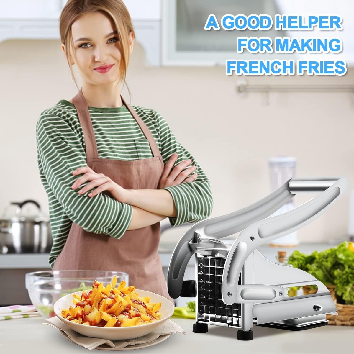 Heavy Duty Stainless Steel Potato Cutter Cheap Affordable