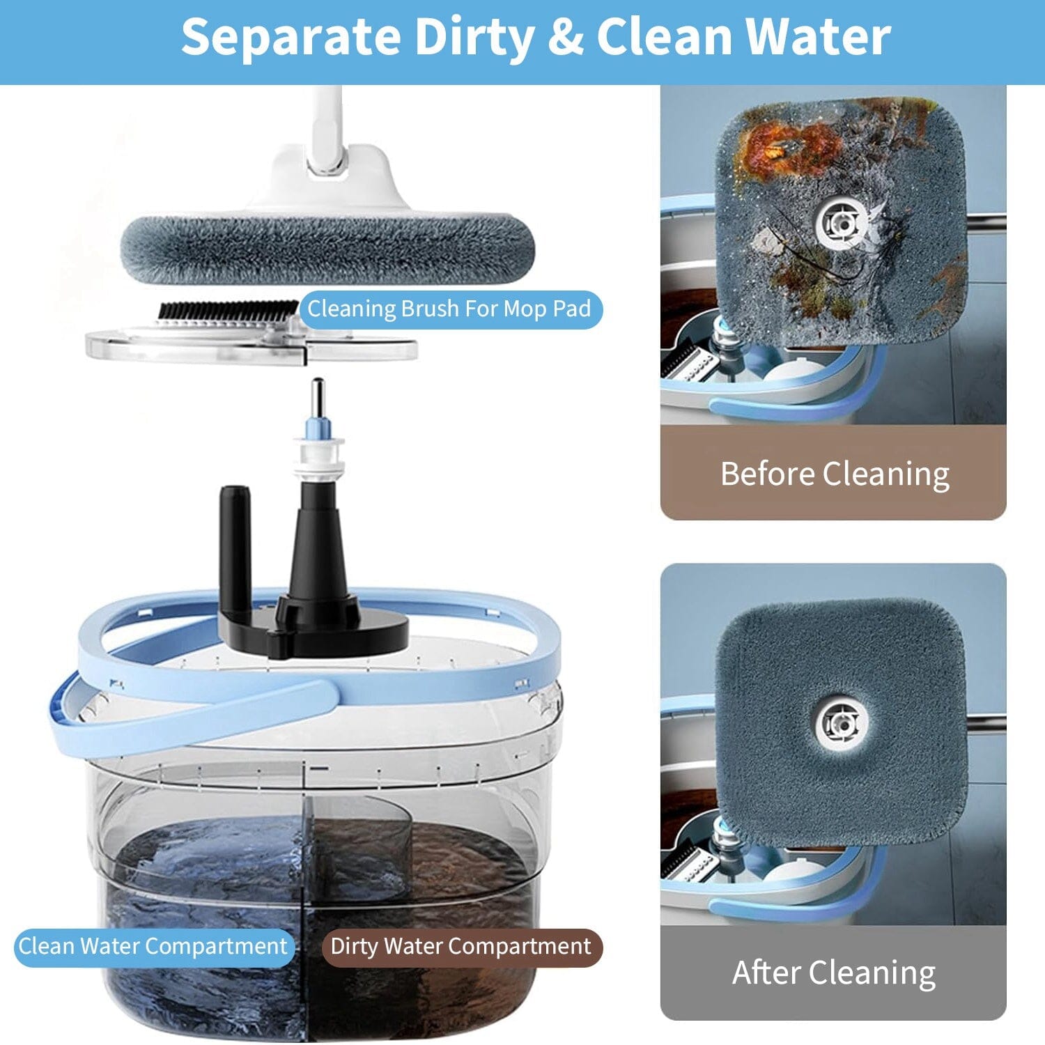 Spin Mop and Bucket with Wringer Set Clearance Wide Range Of