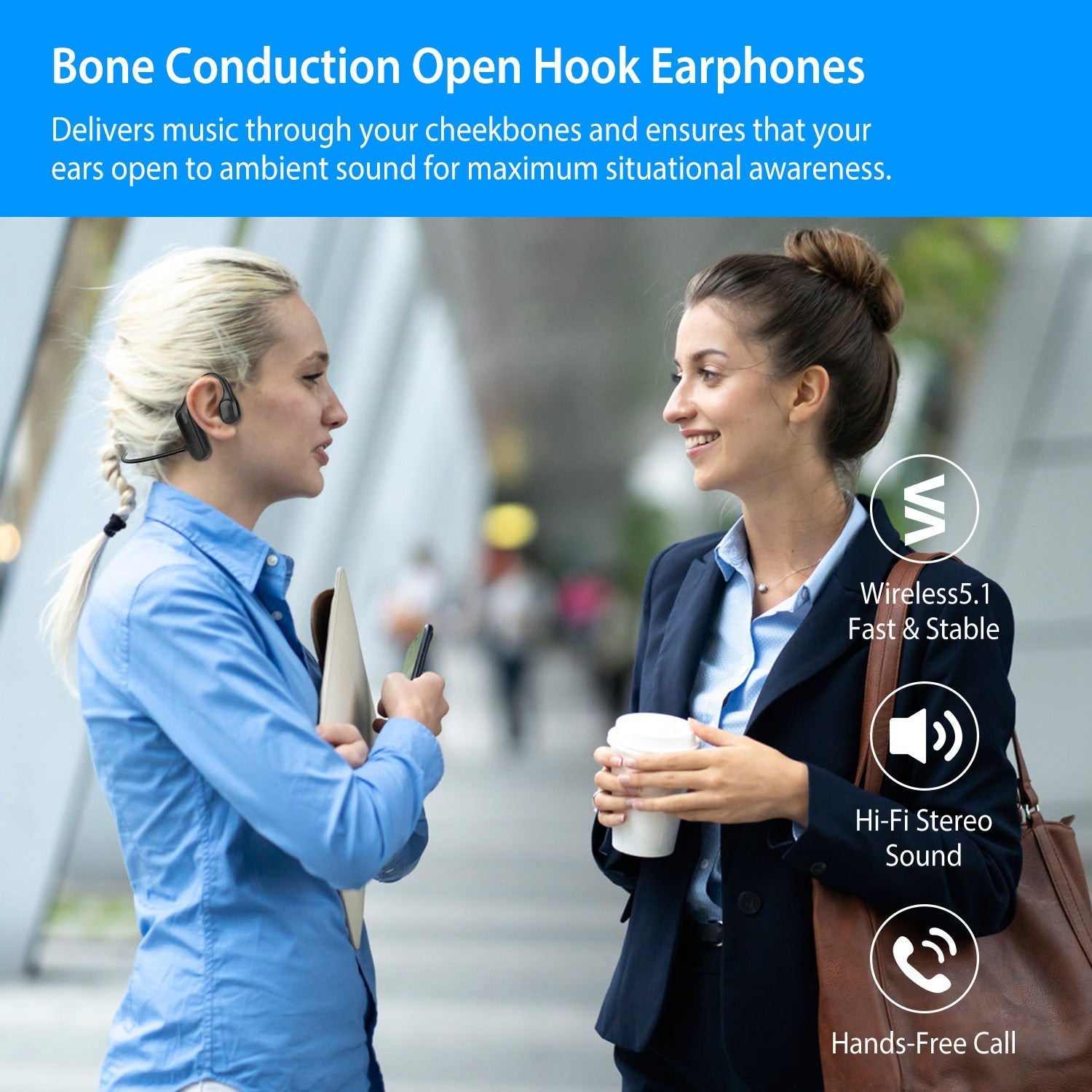 V5.1 Wireless Bone Conduction Headphone Outlet Best Sale