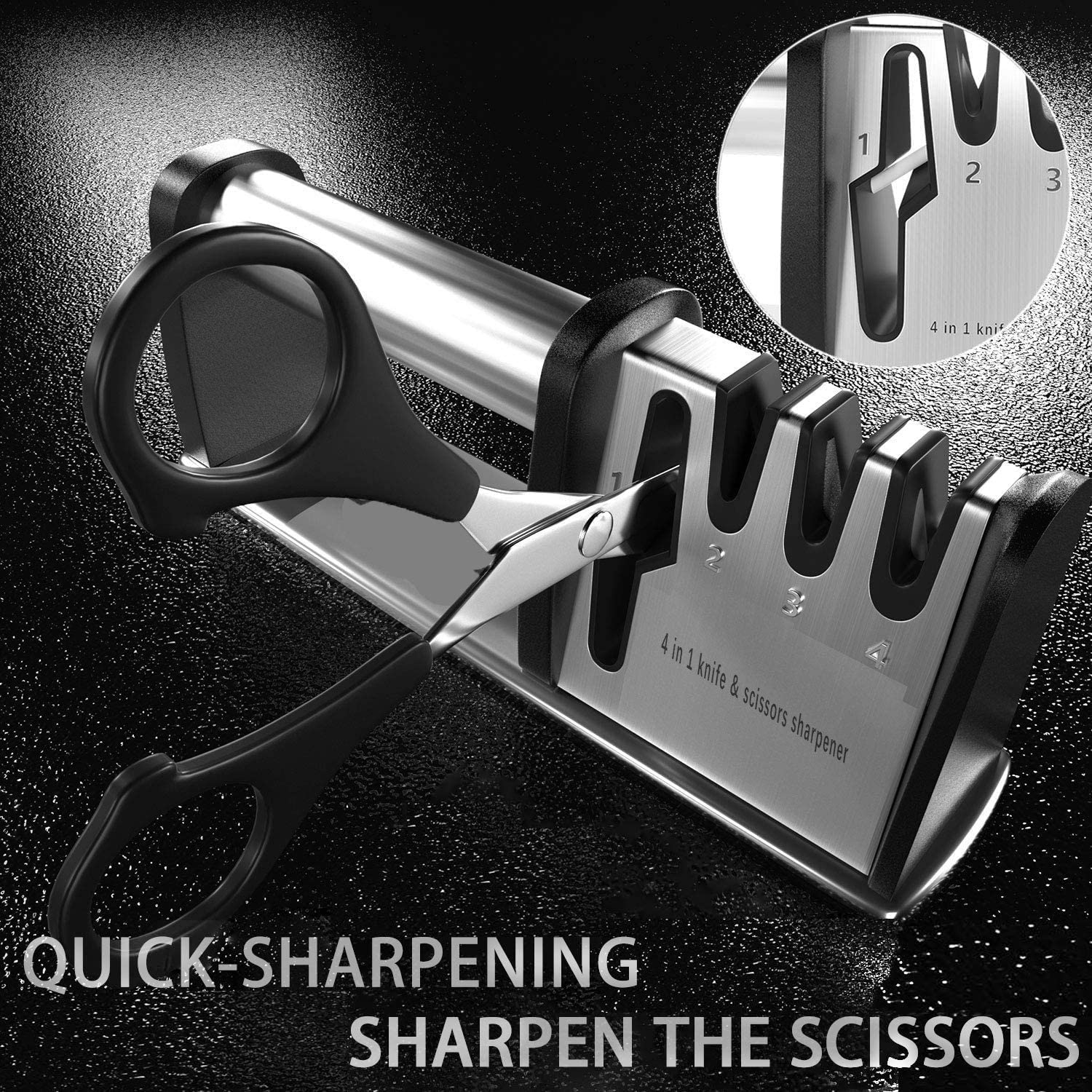 4-in-1 Kitchen Blade and Scissor Sharpening Tool Largest Supplier For Sale