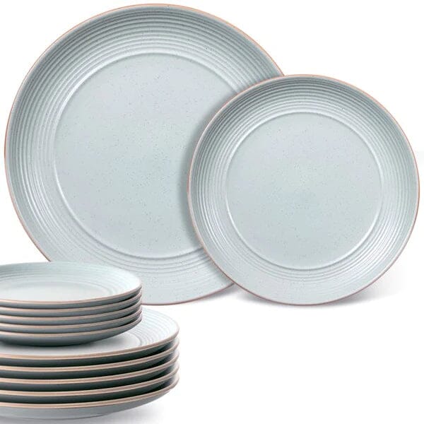 12-Piece: HITECLIFE Microwave and Dishwasher Safe Dinner Plates Set Sale Cheapest