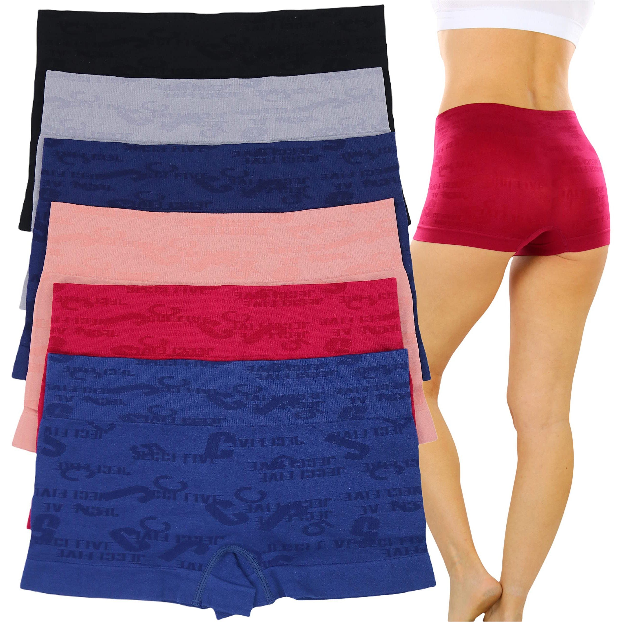 6-Pack: Women's Stretch Microfiber Cheeky Boyshort Panties Cheap Factory Outlet