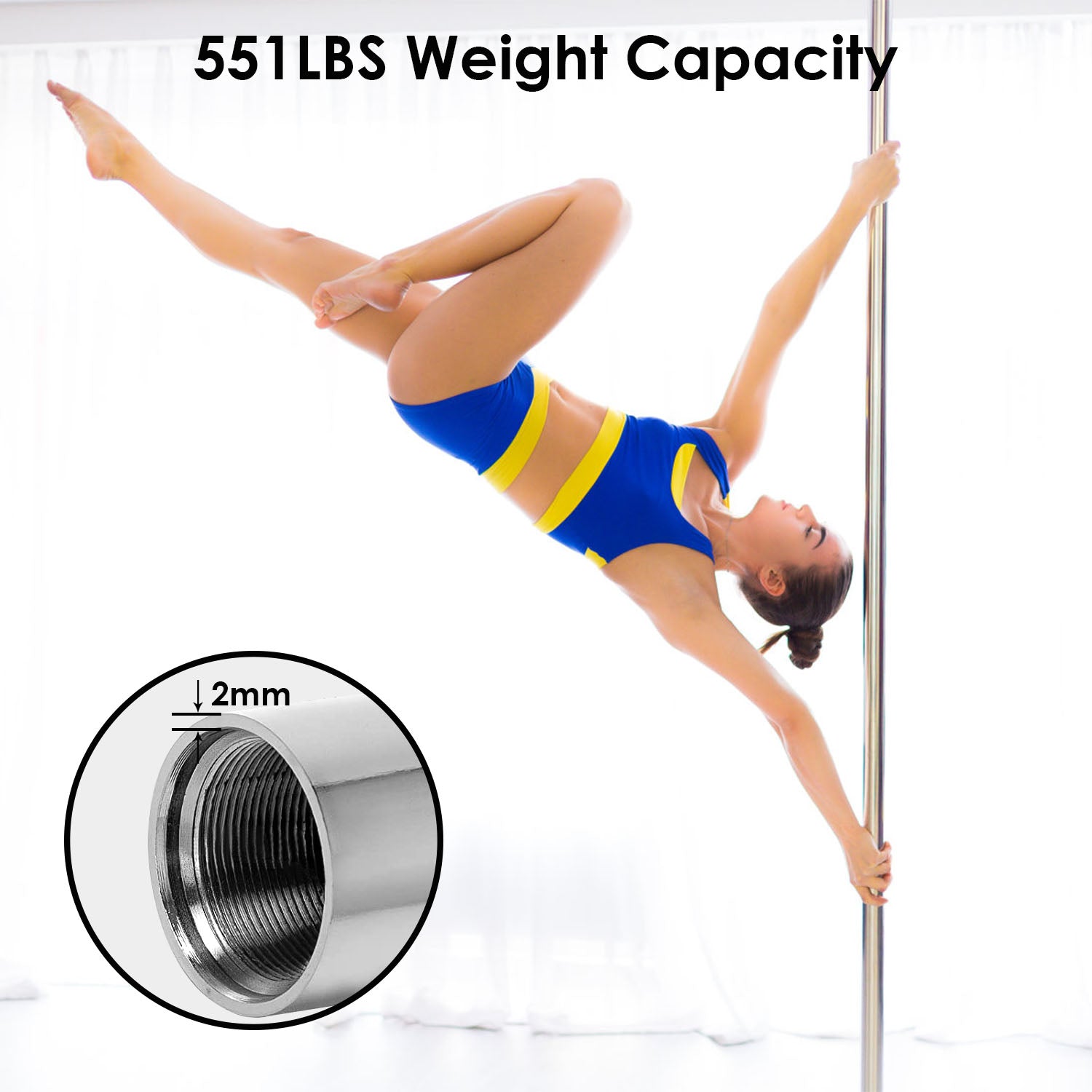 Stripper Dance Pole 45mm Spinning Static Dancing Pole Sale Big Discount