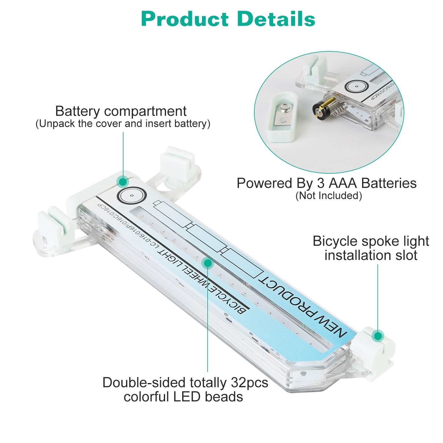 2-Piece: 32 LEDs Pattern Cycling Lights Visit New