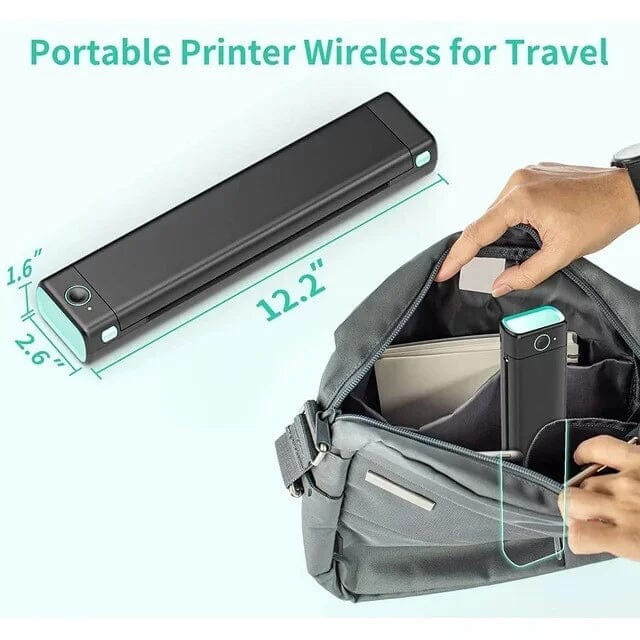 Portable Wireless Printer Supports 8.5 X 11 Letter Thermal Paper - Black Many Kinds Of Cheap Online