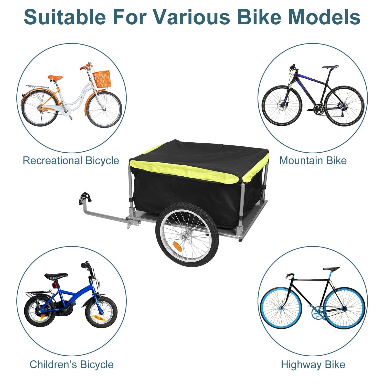 Foldable Bicycle Cargo Wagon Trailer Free Shipping View