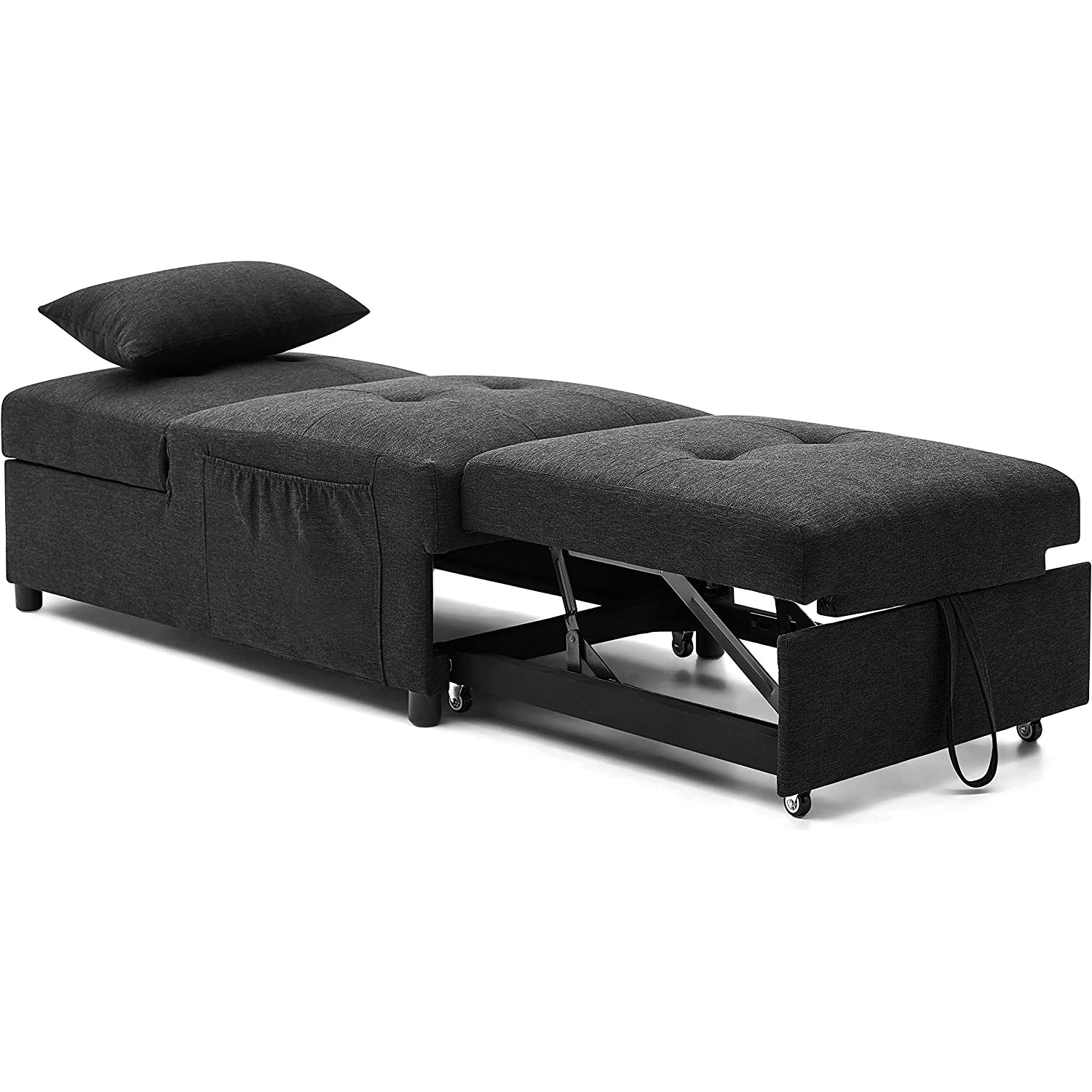 Folding Ottoman Sofa Bed Convertible Upholstered Daybed Free Shipping Manchester