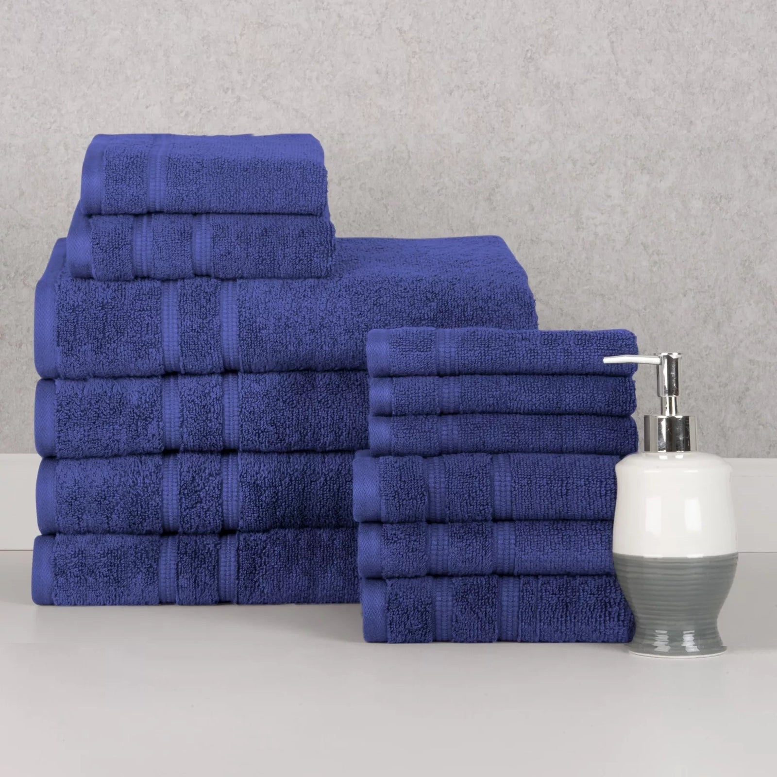 12-Piece Set: Bibb Home Zero Twist Egyptian Cotton Towel Set Free Shipping 2025 Unisex