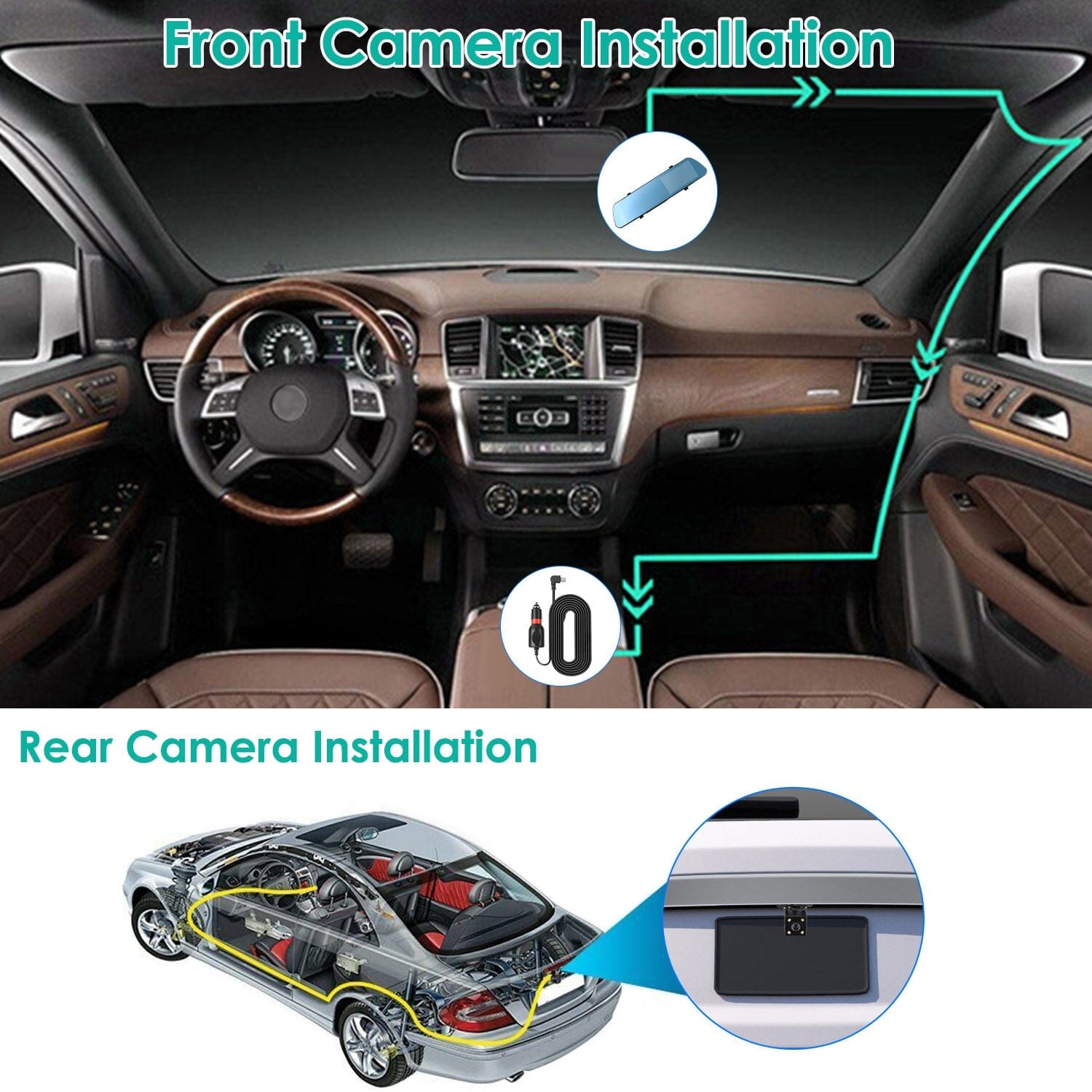 1080P Car DVR 4.3inches Dash Cam with 140° Angle Loop Recording Explore