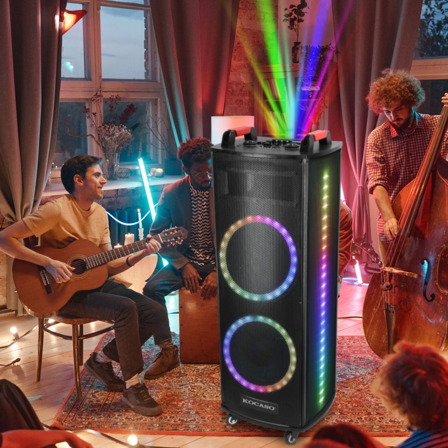 Portable Wireless Party Speaker Colorful Lights DJ PA System Sale Ebay