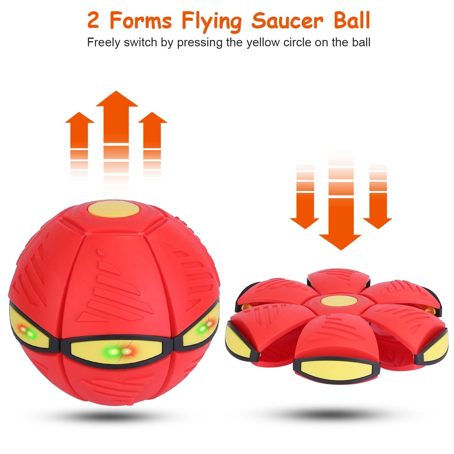 4-Pack: Flying Saucer Ball with LED Lights Discount Fashionable