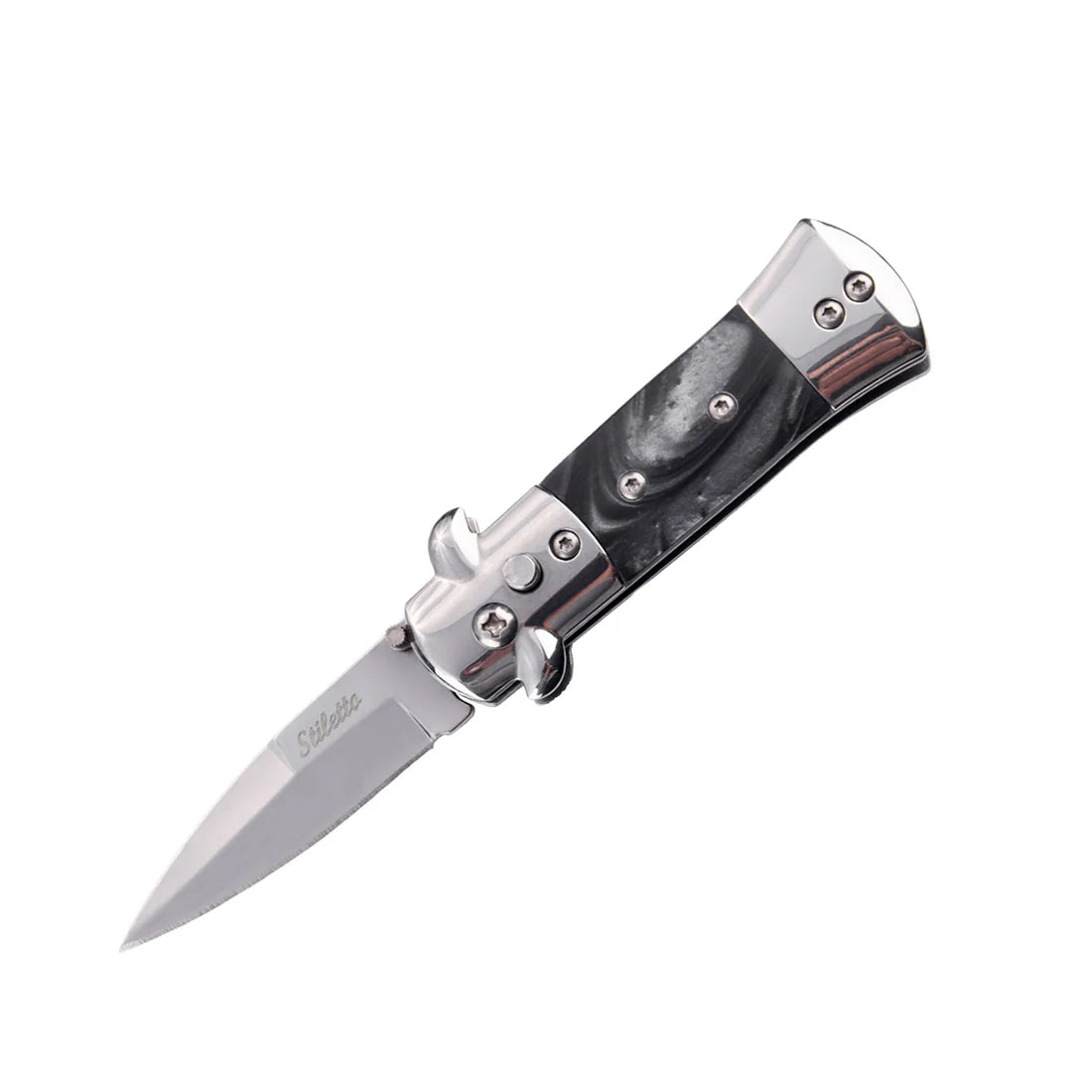 2-Pack: 3.25 Stiletto Automatic Spring Assisted Knife With Paypal For Sale