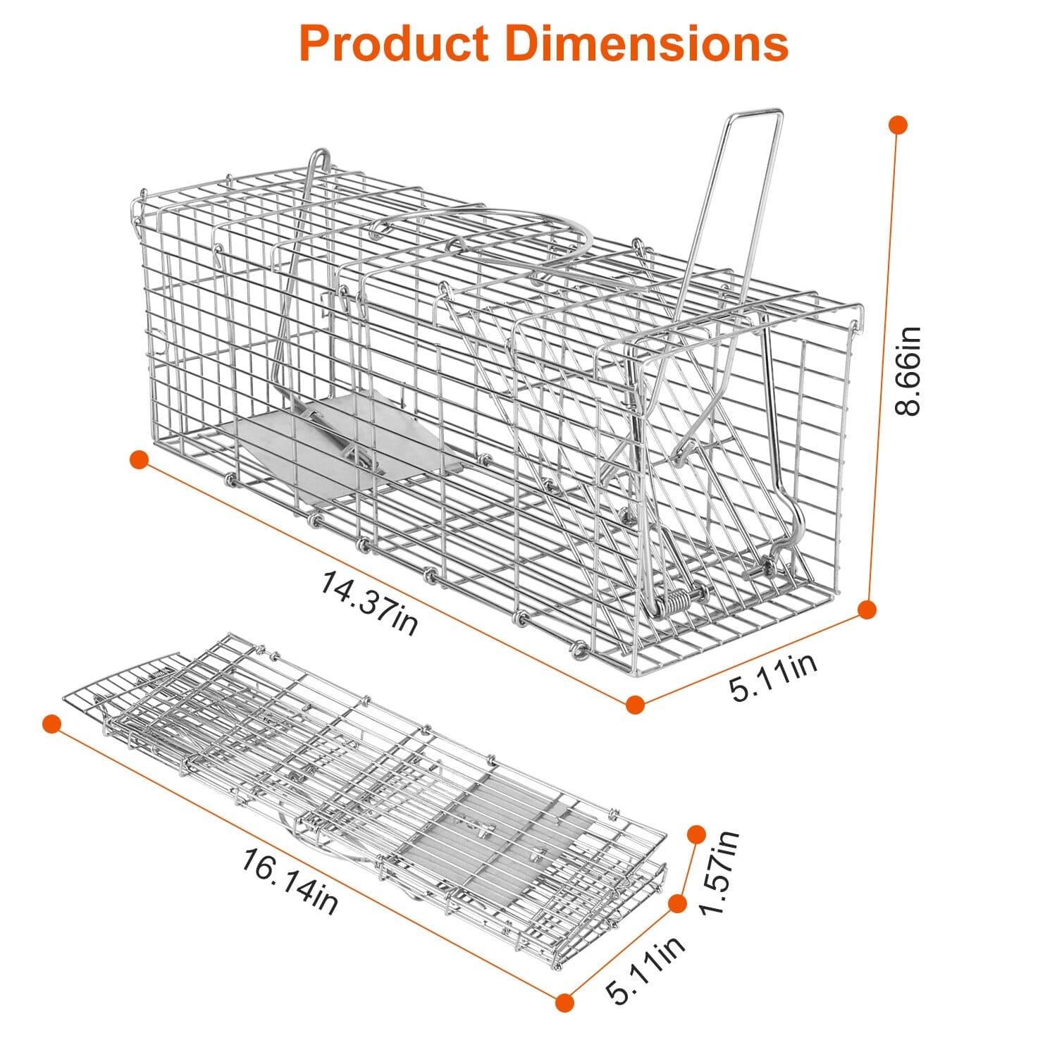 Foldable Rat Trap Cage Humane Live Rodent Trap Cage Original Online