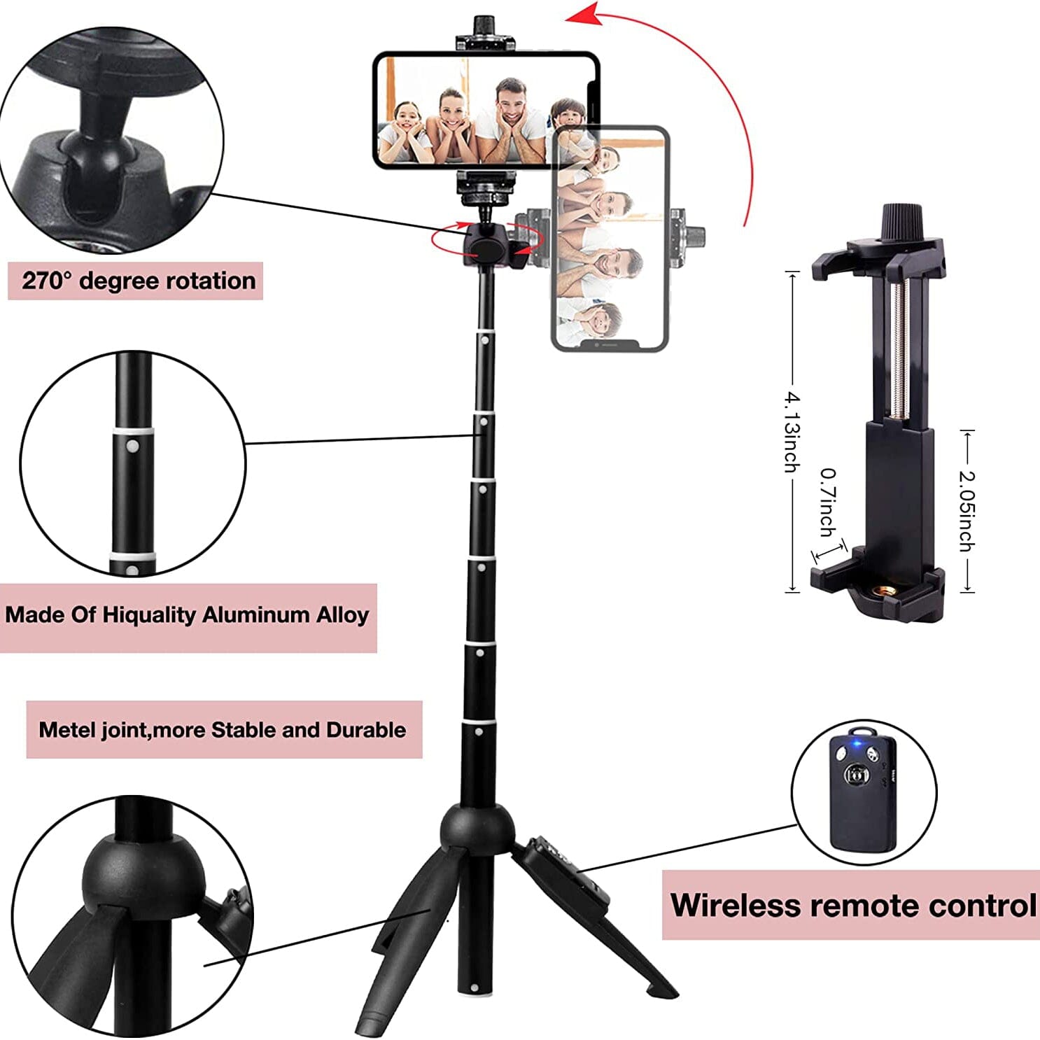 Aluminum Alloy Selfie Stick Phone Tripod Outlet 100% Authentic