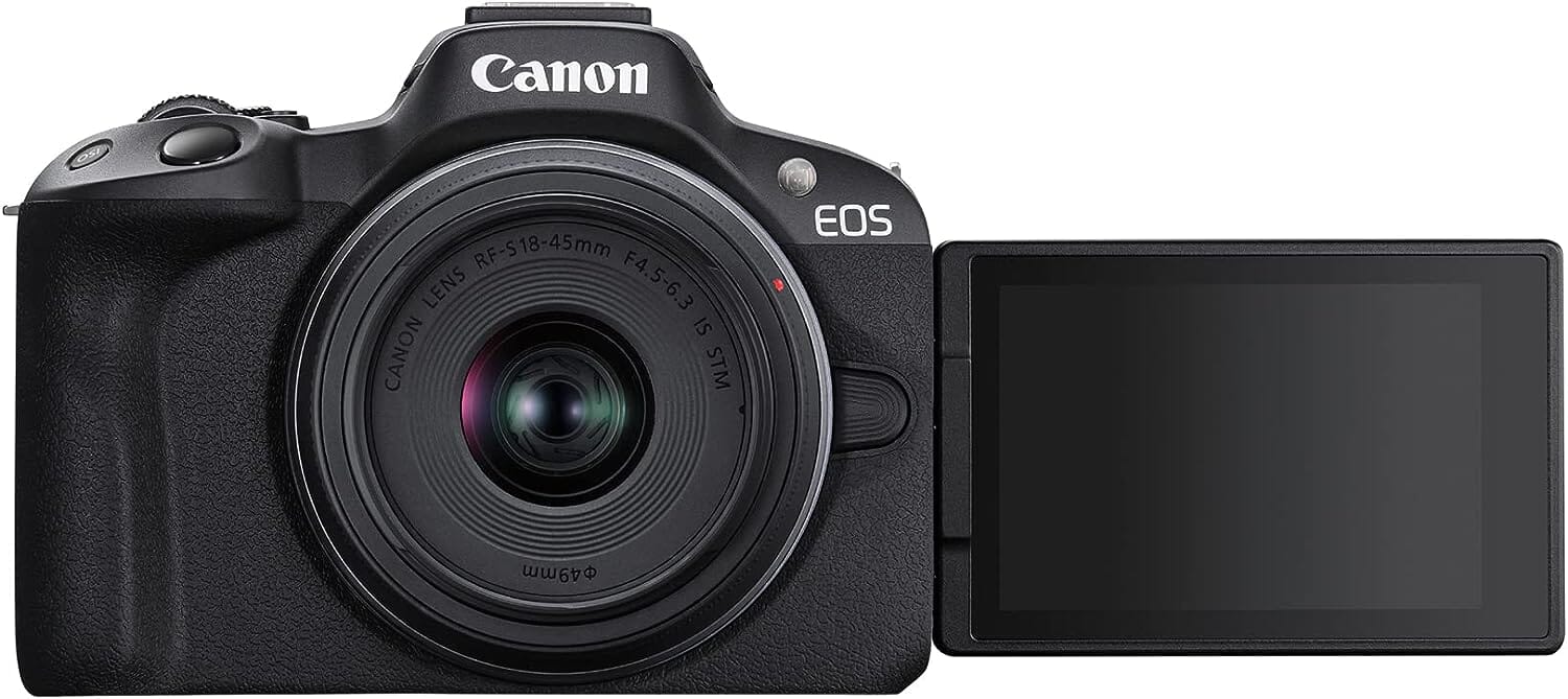 Canon EOS R50 4K Mirrorless Camera with RF-S 18-45mm f/4.5-6.3 IS STM Lens (Open-Box) Outlet Store Online