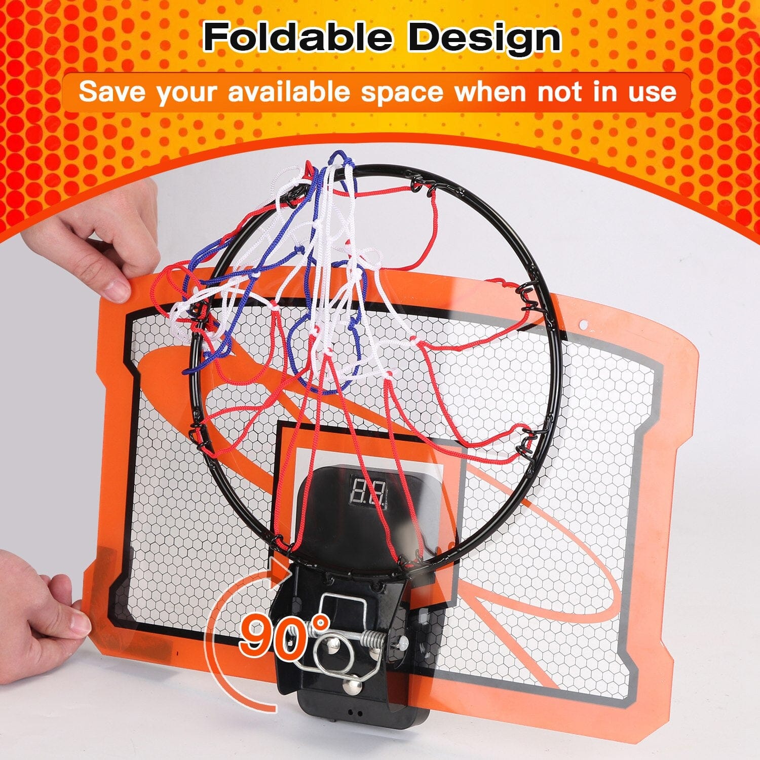 Indoor Mini Basketball Hoop Set with 4 Inflatable Balls Electric Audio Scorer For Cheap Online