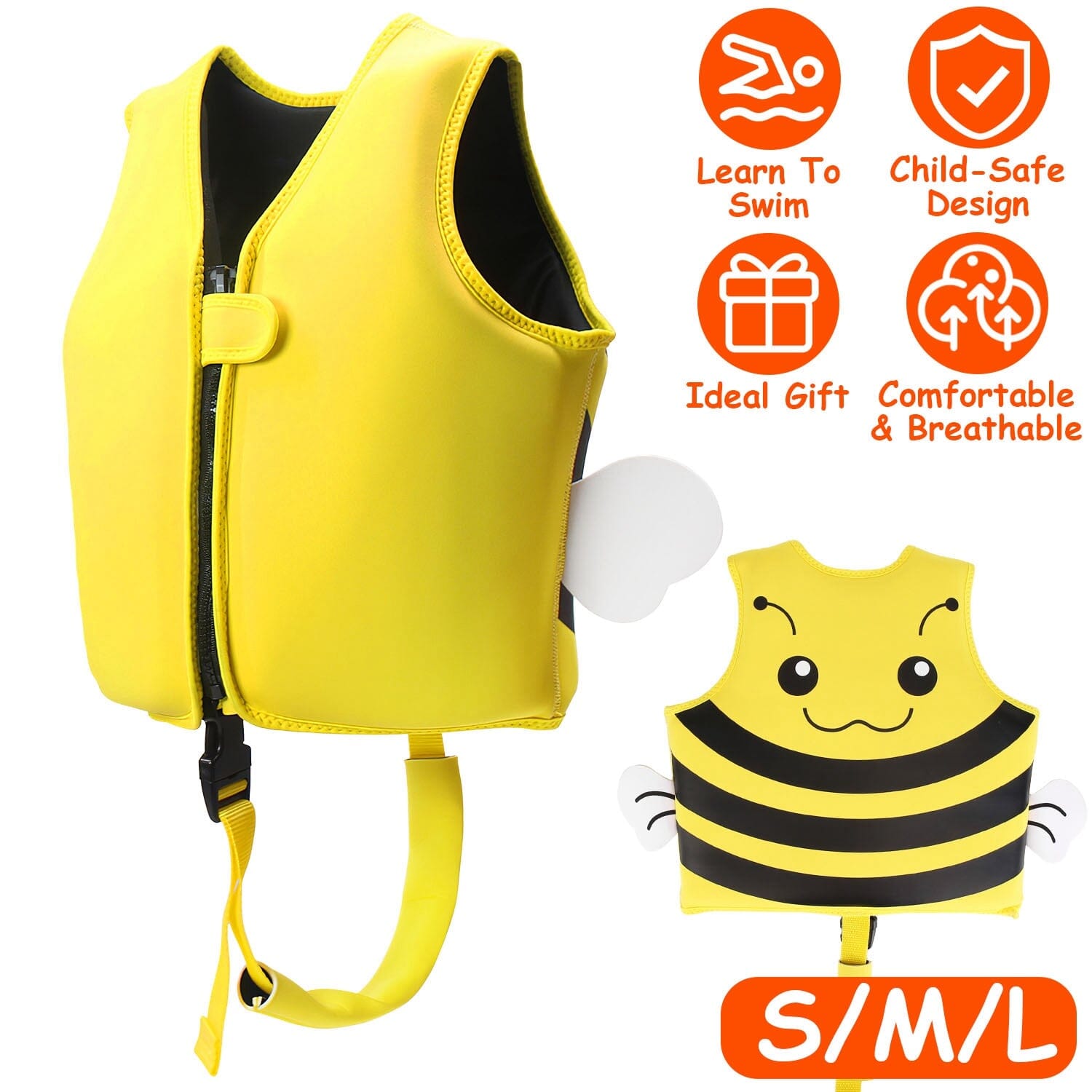 Swim Vest for Kids Float Jacket with Adjustable Crotch Strap Sale Explore