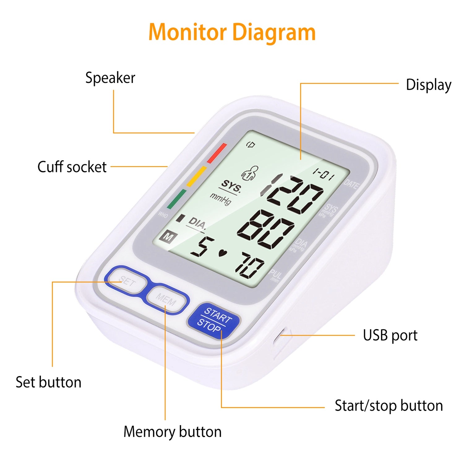 Automatic Arm Blood Pressure Monitor Digital Store Sale