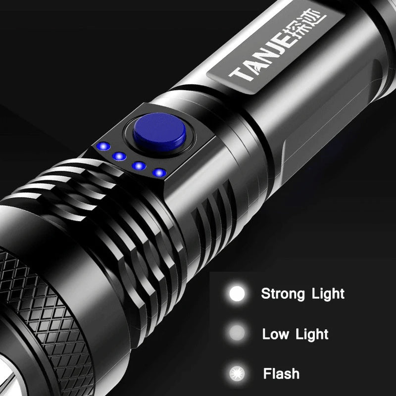 USB Rechargeable Strong Light Flashlight Sale Exclusive