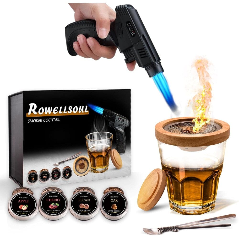 Cocktail Smoker Kit, Vintage Whiskey Smoker Set with 4 Flavor Wood Chips Clearance Official