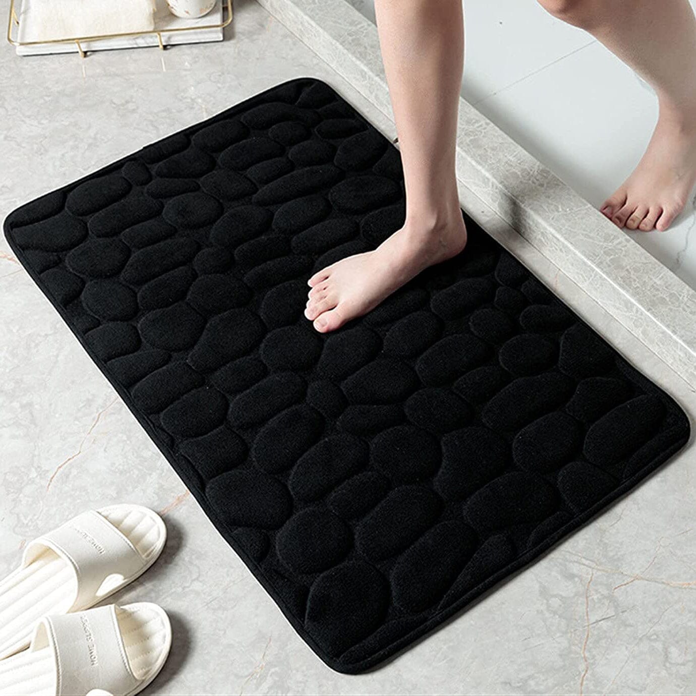 Soft Memory Foam Non Slip Cobblestone Embossing Bath Mat Clearance Best