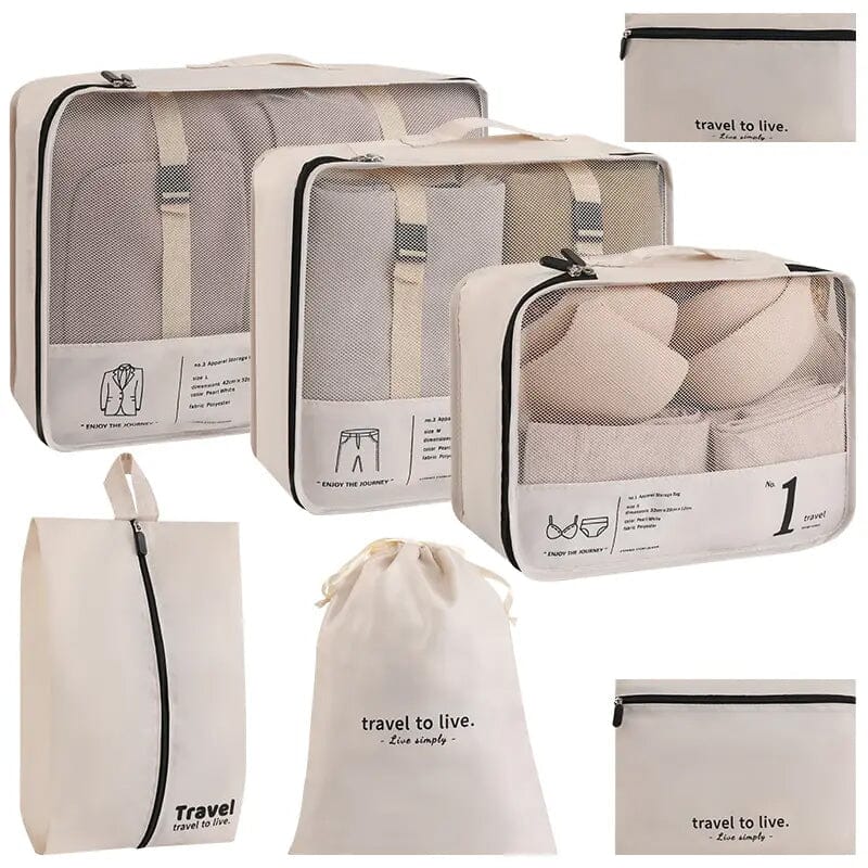 7-Piece: Travel Packaging Cube Bags Buy Cheap 100% Original