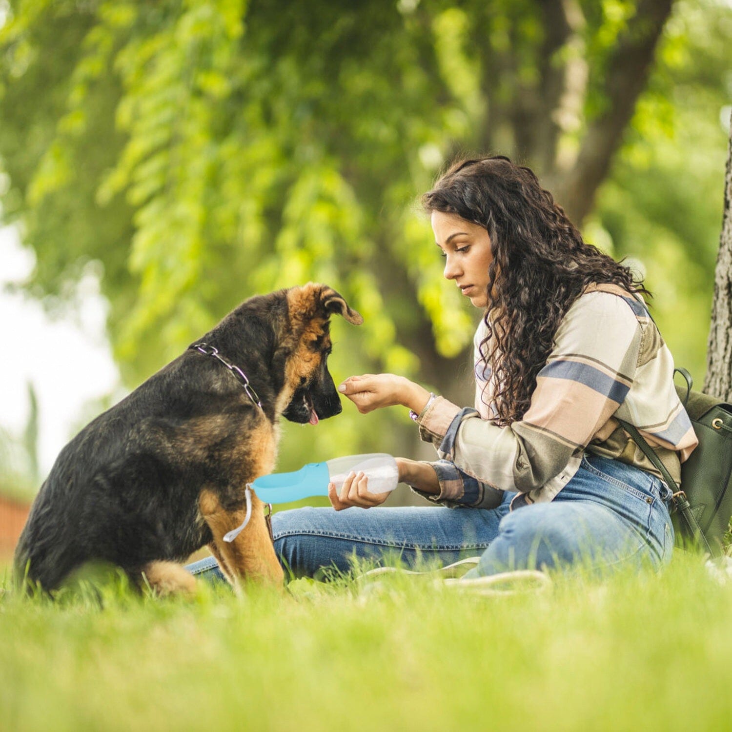 18.6 oz Portable Dog Water Dispenser with Detachable Food Container Free Shipping Manchester