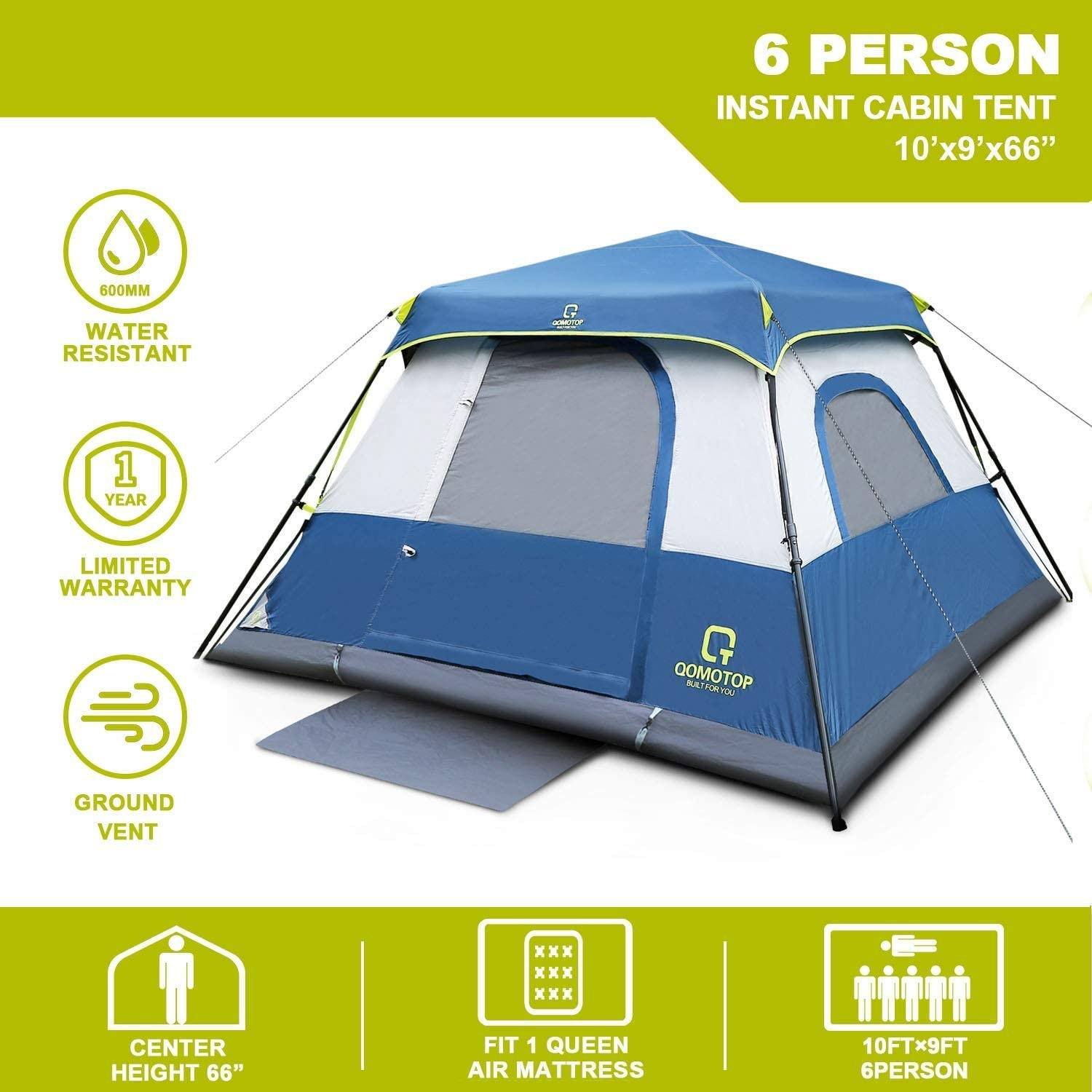 QOMOTOP 6 Person 60 Seconds Set Up Camping Tent Best Place To Buy