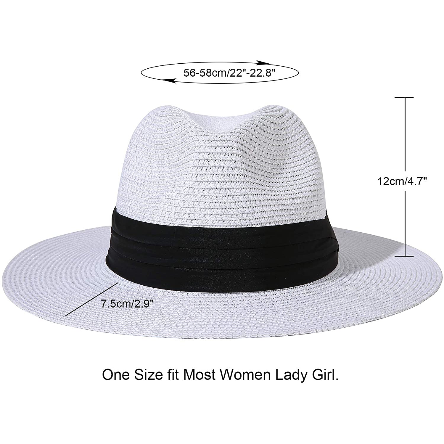 Women Wide Brim Straw Panama Roll up Hat With Mastercard Cheap Pice