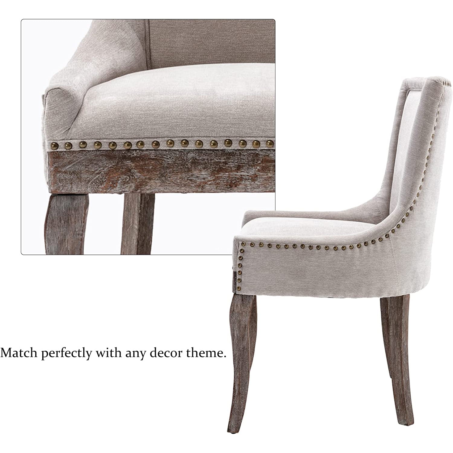 2-Pack: Fabric Upholstered Side Chairs Set Sale Finishline