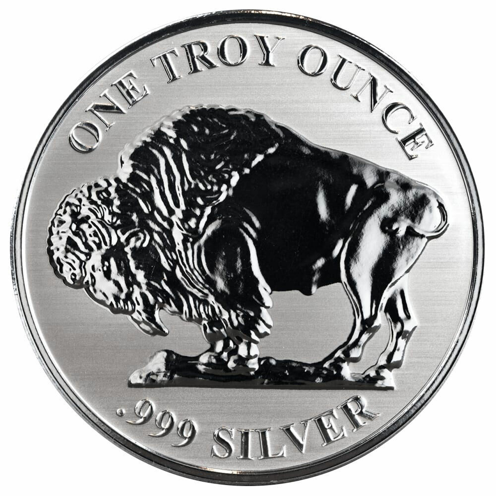 1oz .999 Fine AG Silver Round - Buffalo Indian Stamped Sale Footlocker